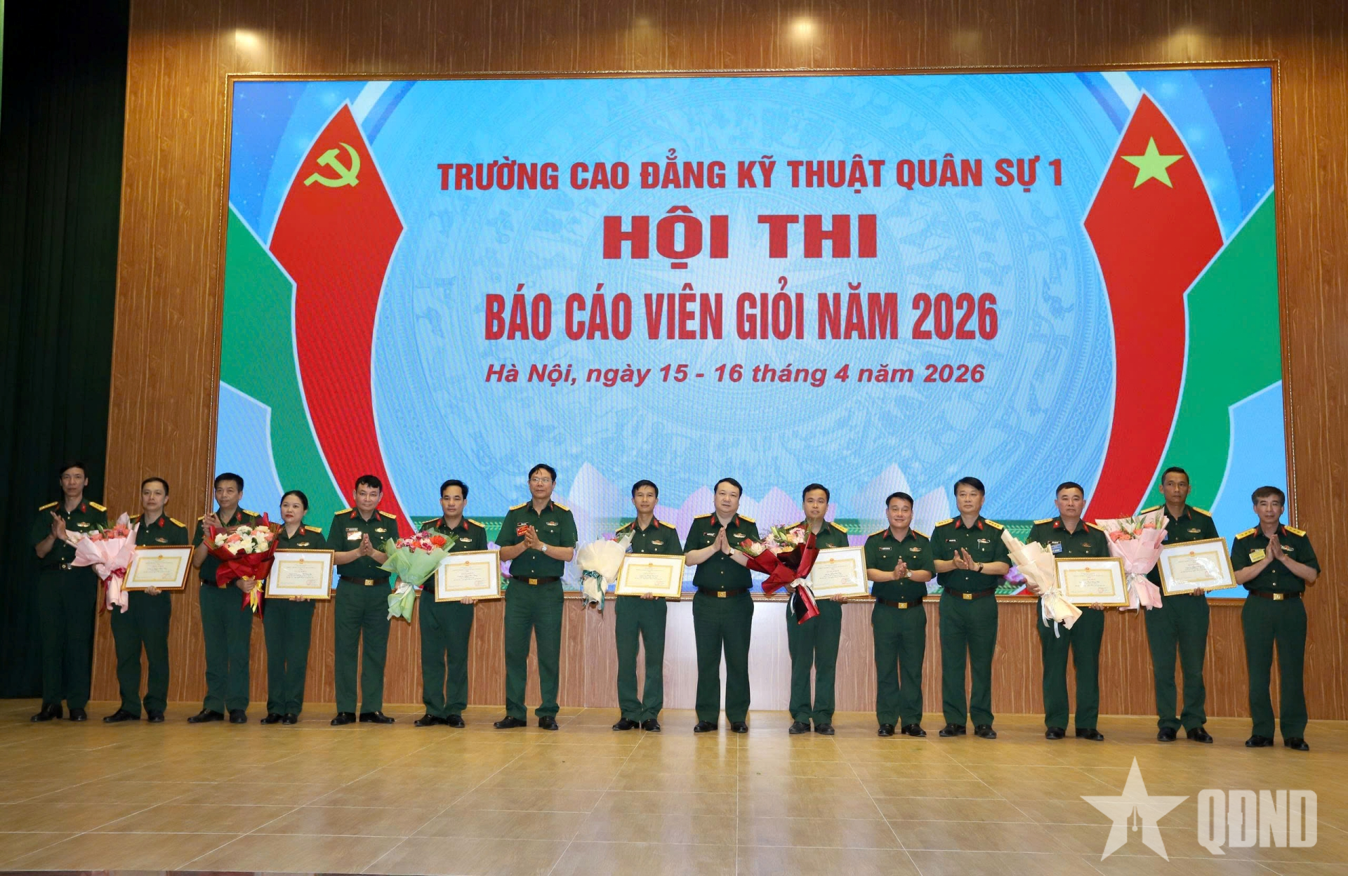 Trường Cao đẳng Kỹ thuật quân sự 1 tổ chức thi báo cáo viên giỏi